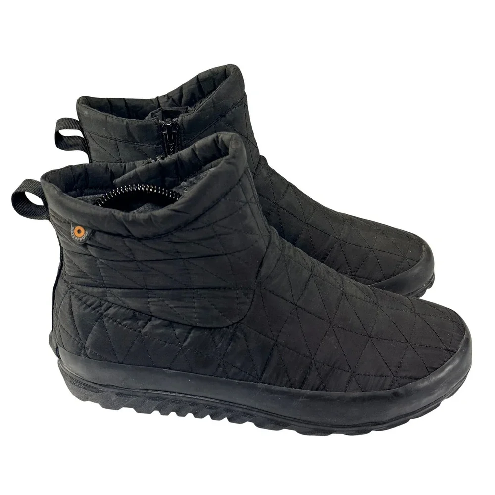 Bogs Snowday‎ II Winter Boots Womens 8 Black Waterproof Outdoor Comfort Gorpcore